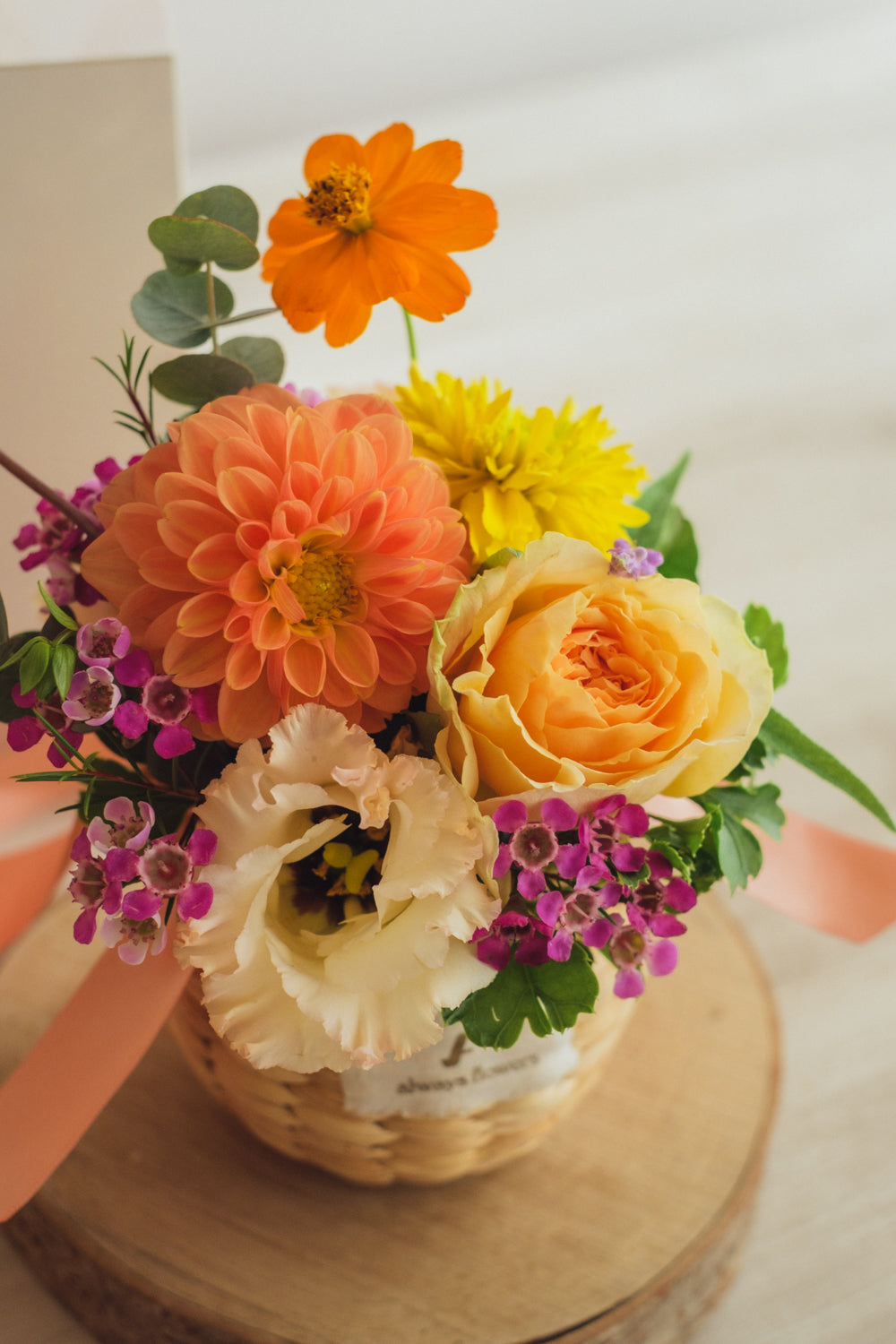 ◆10/8-11/15お届け限定◆Flower BAG No.2/フラワーバッグアレンジ レヨン・ド・ミエル/生花