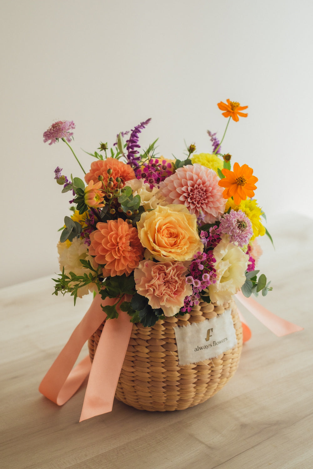 ◆10/8-11/15お届け限定◆Flower BAG No.2/フラワーバッグアレンジ レヨン・ド・ミエル/生花