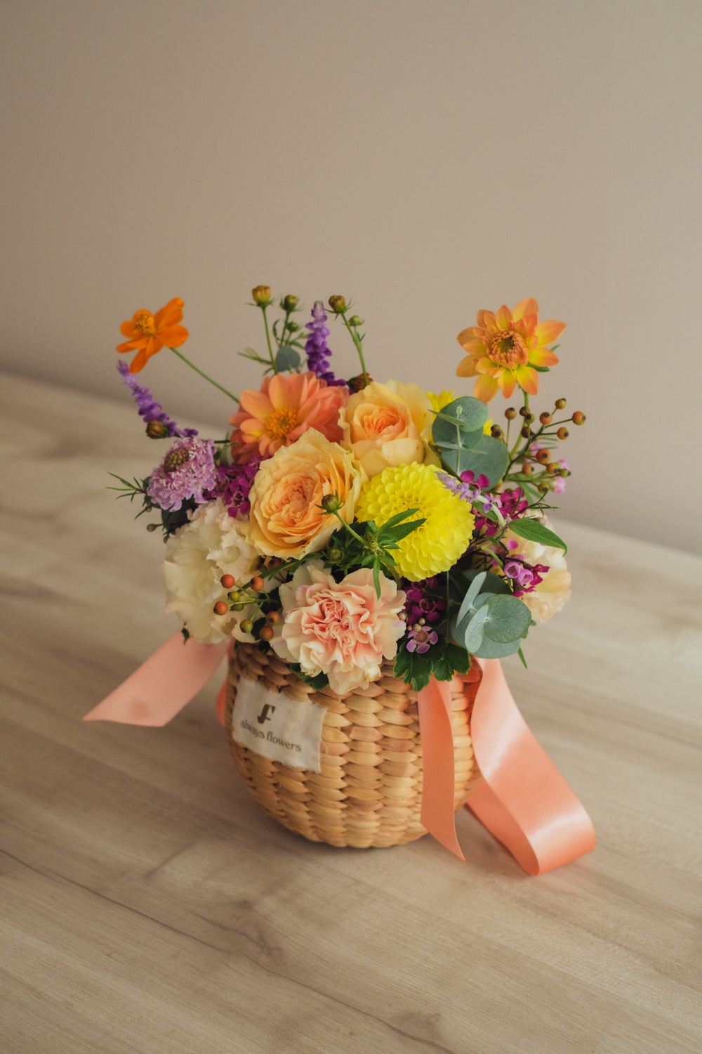 ◆10/8-11/15お届け限定◆Flower BAG No.2/フラワーバッグアレンジ レヨン・ド・ミエル/生花