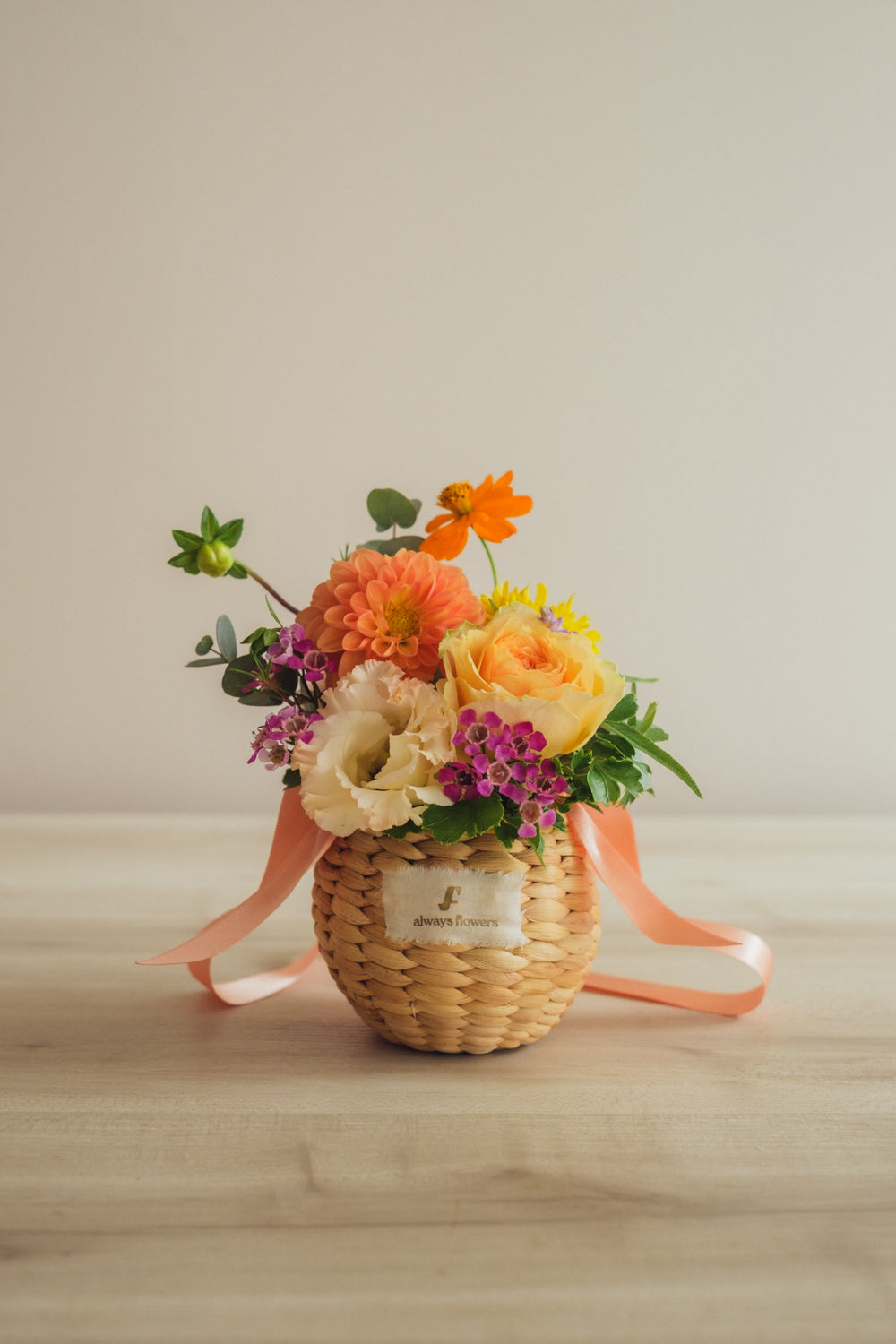 ◆10/8-11/15お届け限定◆Flower BAG No.2/フラワーバッグアレンジ レヨン・ド・ミエル/生花