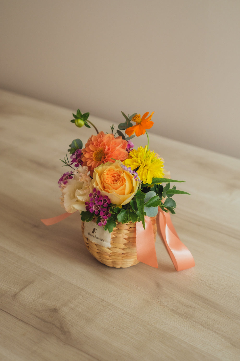 ◆10/8-11/15お届け限定◆Flower BAG No.2/フラワーバッグアレンジ レヨン・ド・ミエル/生花