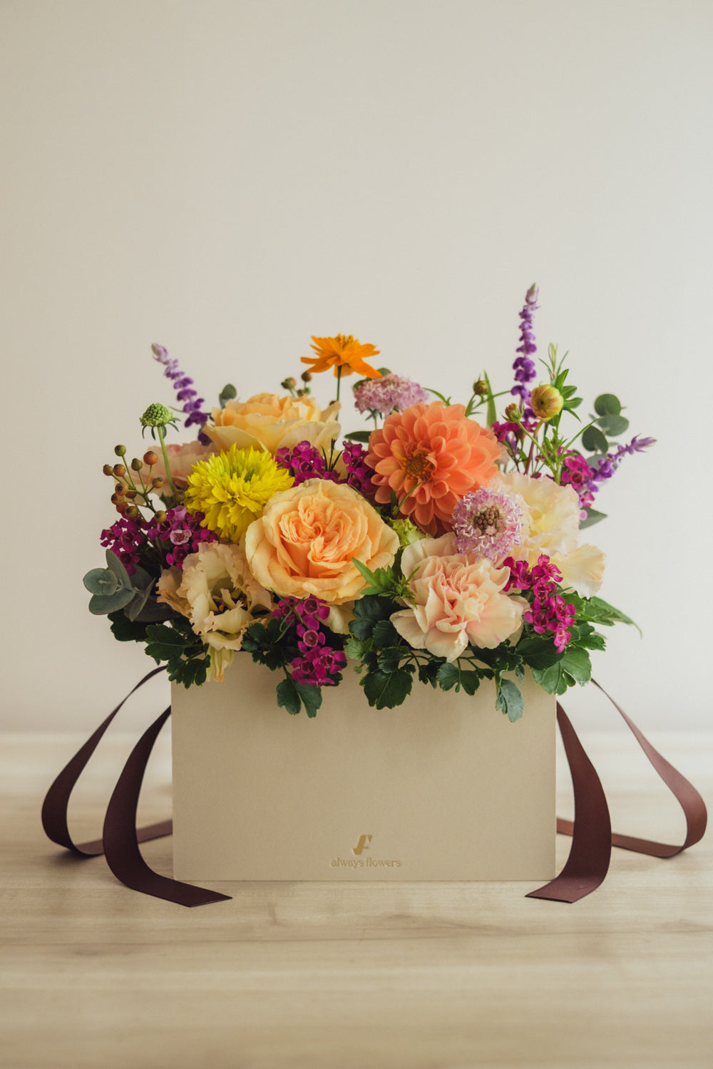◆10/8-11/15お届け限定◆Flower BAG No.1/フラワーバッグアレンジ レヨン・ダンブル/生花