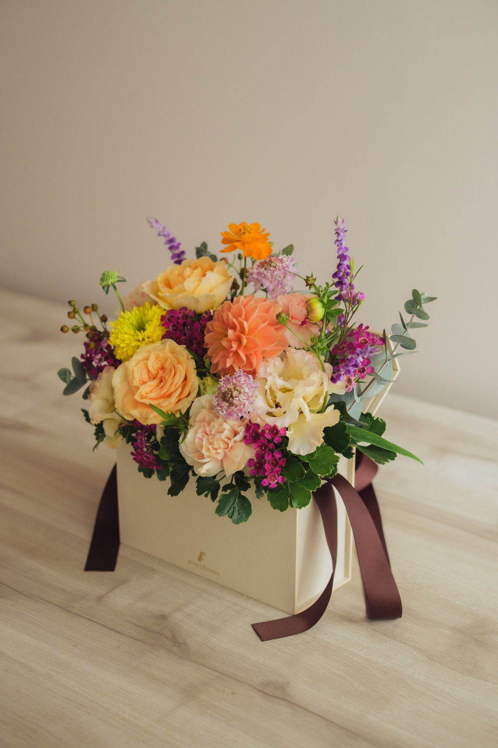 ◆10/8-11/15お届け限定◆Flower BAG No.1/フラワーバッグアレンジ レヨン・ダンブル/生花