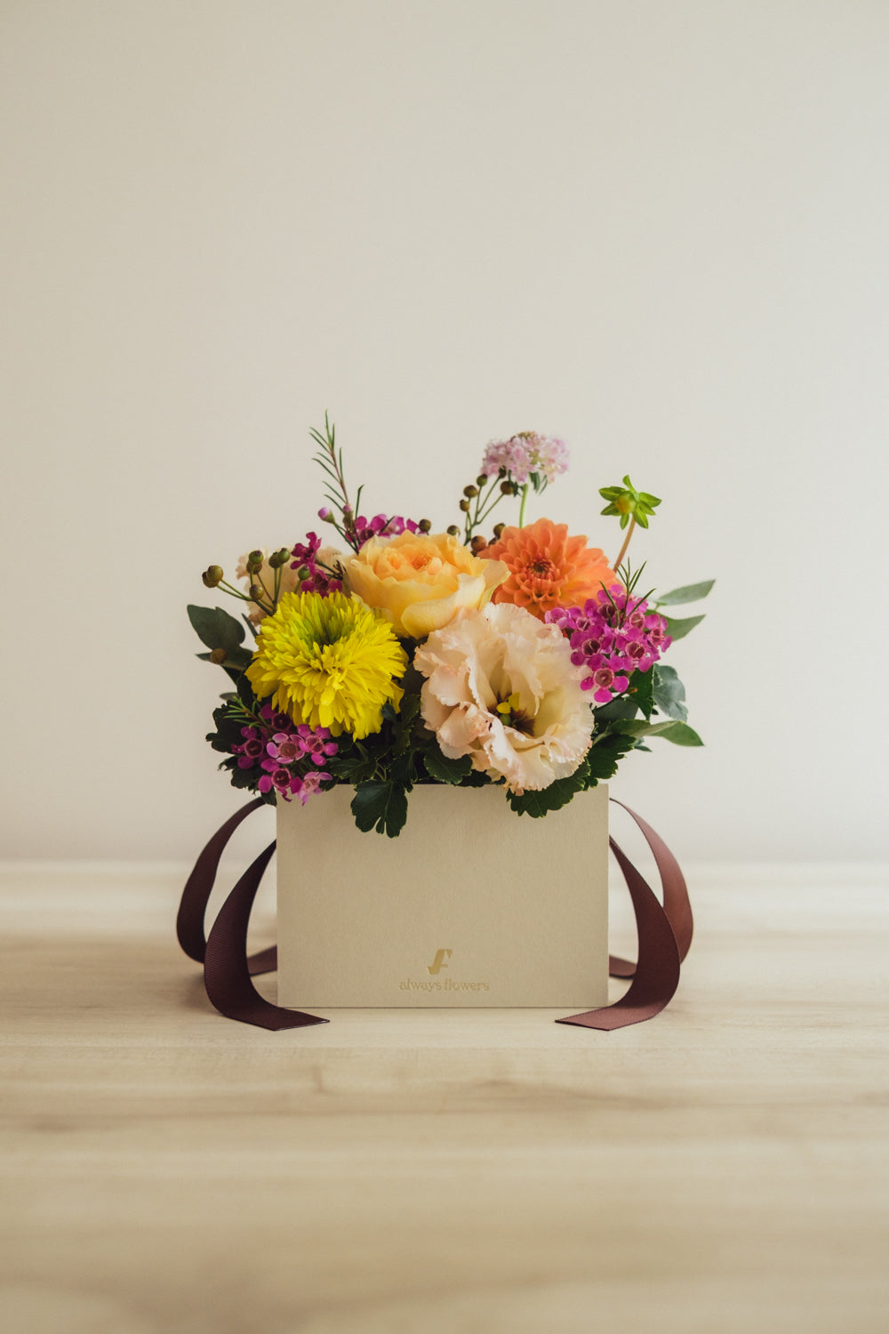 ◆10/8-11/15お届け限定◆Flower BAG No.1/フラワーバッグアレンジ レヨン・ダンブル/生花