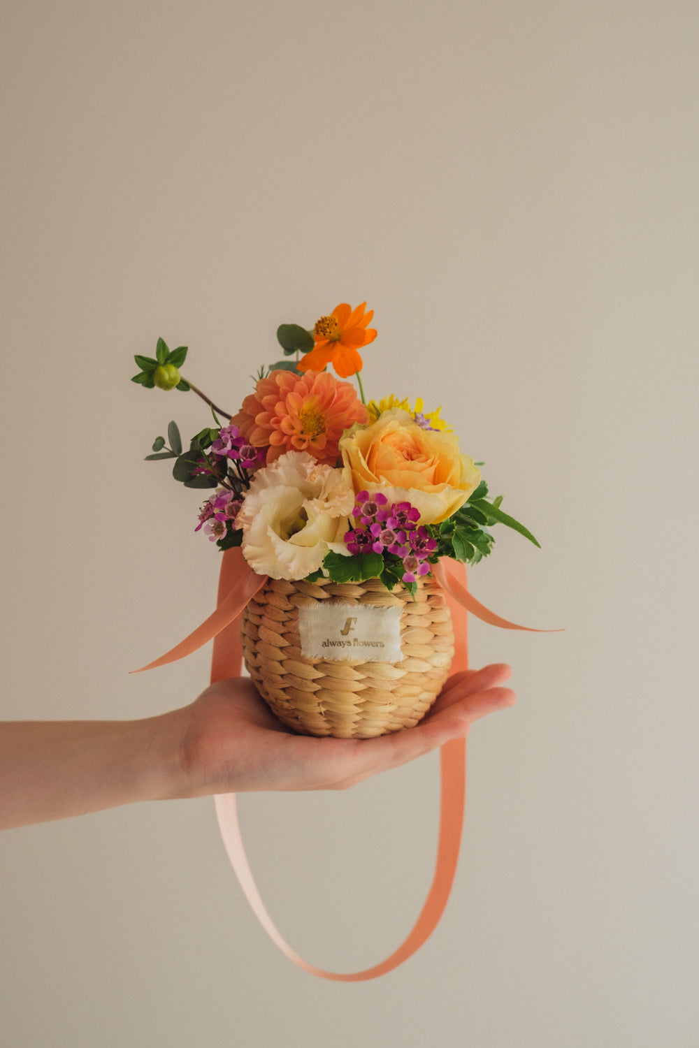 ◆10/8-11/15お届け限定◆Flower BAG No.2/フラワーバッグアレンジ レヨン・ド・ミエル/生花