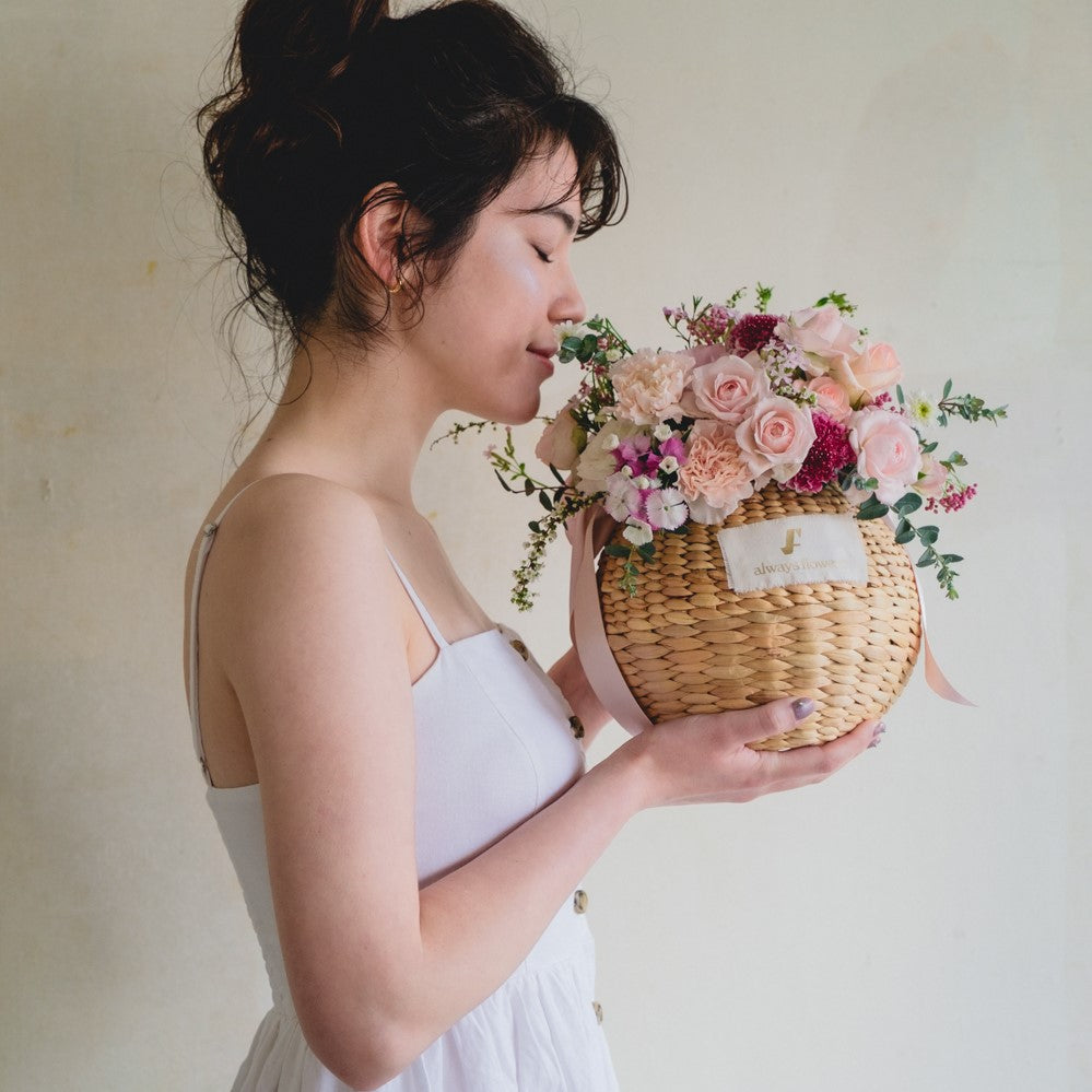 ◆NEW季節限定◆Flower BAG No.2/フラワーバッグアレンジ ヴェールシトロン/ドライ&プリザーブドフラワー