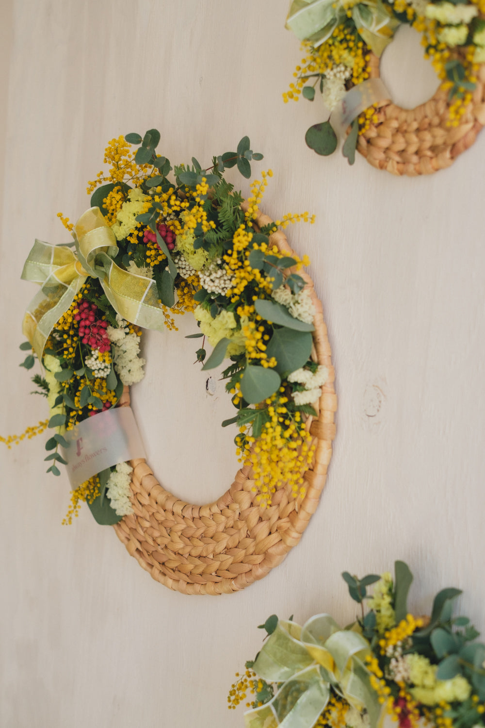 ◆NEW季節限定◆Disc Wreath/ディスクリース ミモザクーロンヌ/ドライフラワー&プリザーブドフラワー