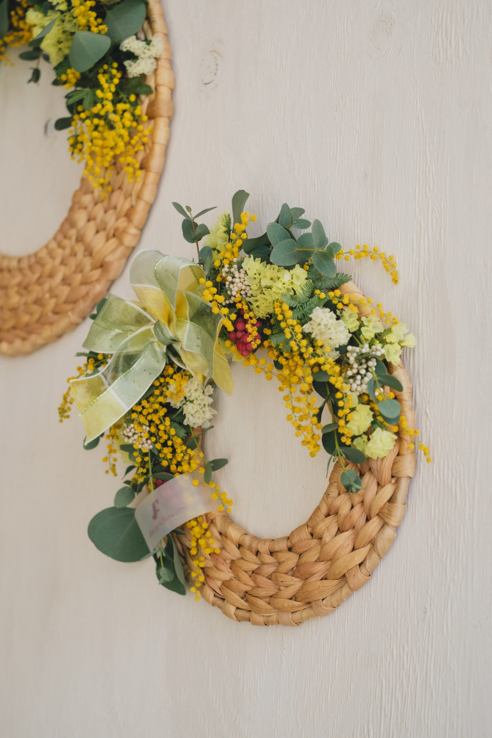 ◆NEW季節限定◆Disc Wreath/ディスクリース ミモザクーロンヌ/ドライフラワー&プリザーブドフラワー