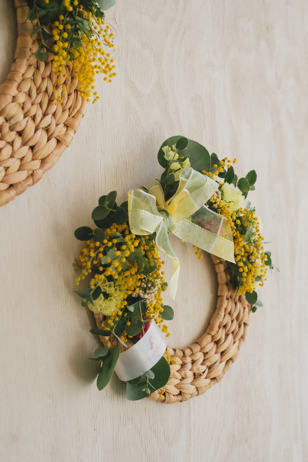 ◆NEW季節限定◆Disc Wreath/ディスクリース ミモザクーロンヌ/ドライフラワー&プリザーブドフラワー