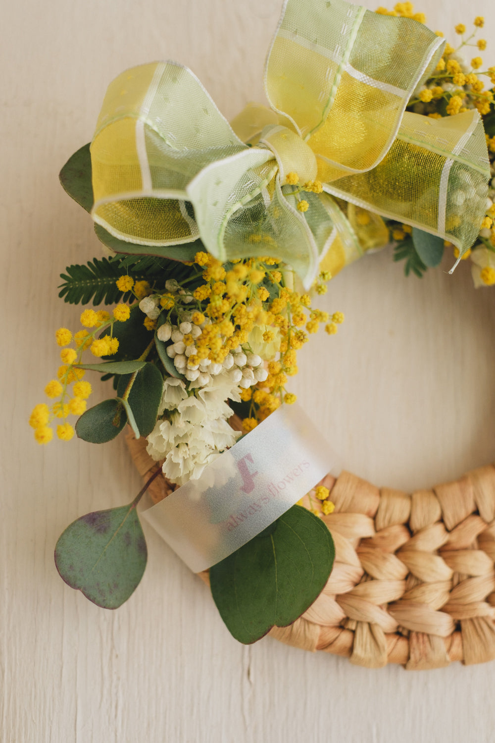 ◆NEW季節限定◆Disc Wreath/ディスクリース ミモザクーロンヌ/ドライフラワー&プリザーブドフラワー