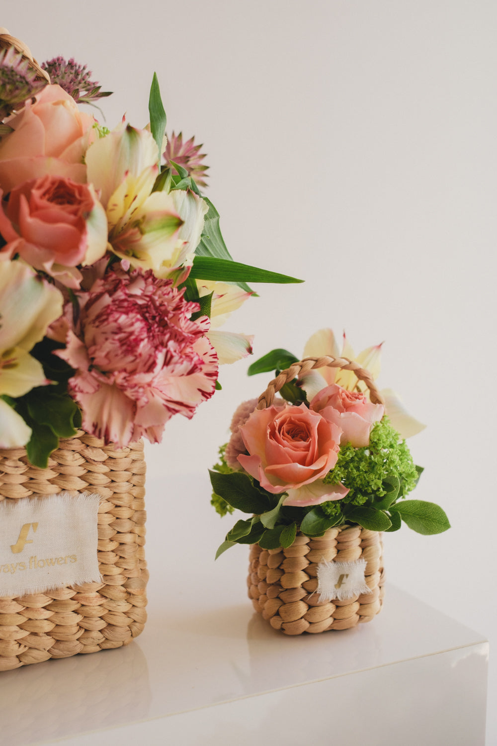 ◆3/14-4/30お届け限定◆Flower BAG No.3 /スクエアカゴバッグ スプリングフレッシュ/生花