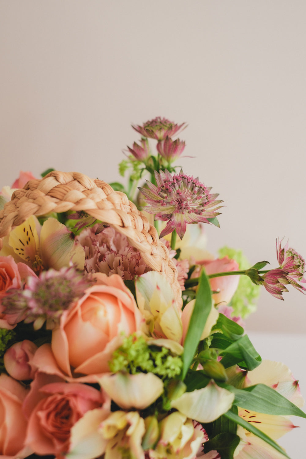 ◆3/14-4/30お届け限定◆Flower BAG No.3 /スクエアカゴバッグ スプリングフレッシュ/生花