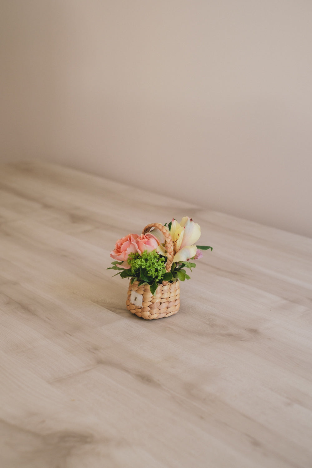 ◆3/14-4/30お届け限定◆Flower BAG No.3 /スクエアカゴバッグ スプリングフレッシュ/生花