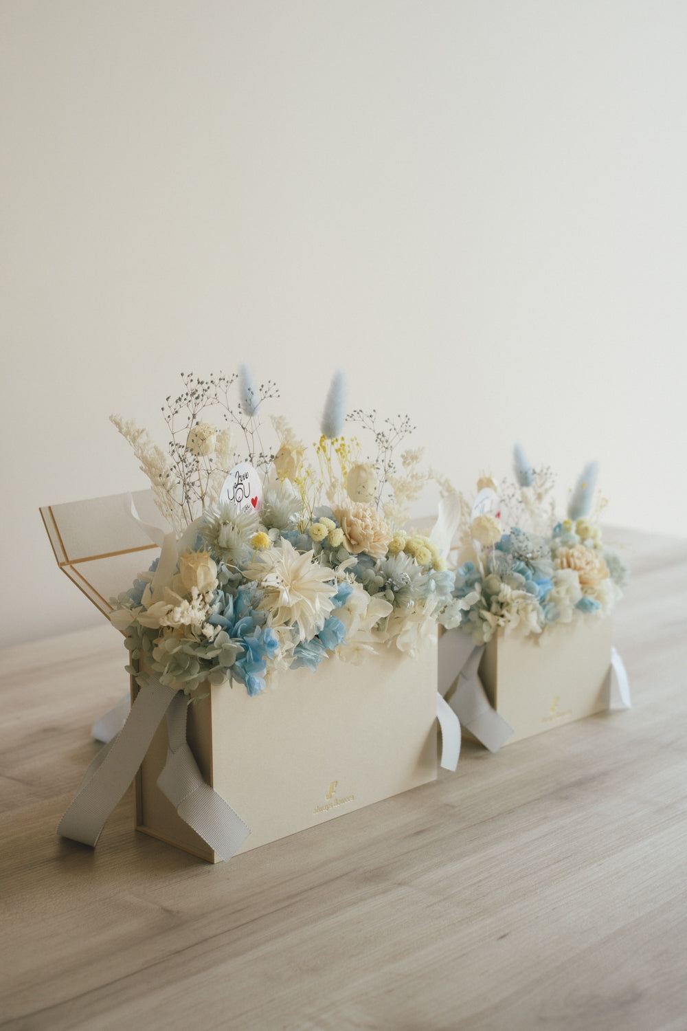 ◆母の日限定◆Flower BAG No.1/フラワーバッグアレンジ 5 Mom’s Colors White/ホワイト ドライ&プリザーブドフラワー