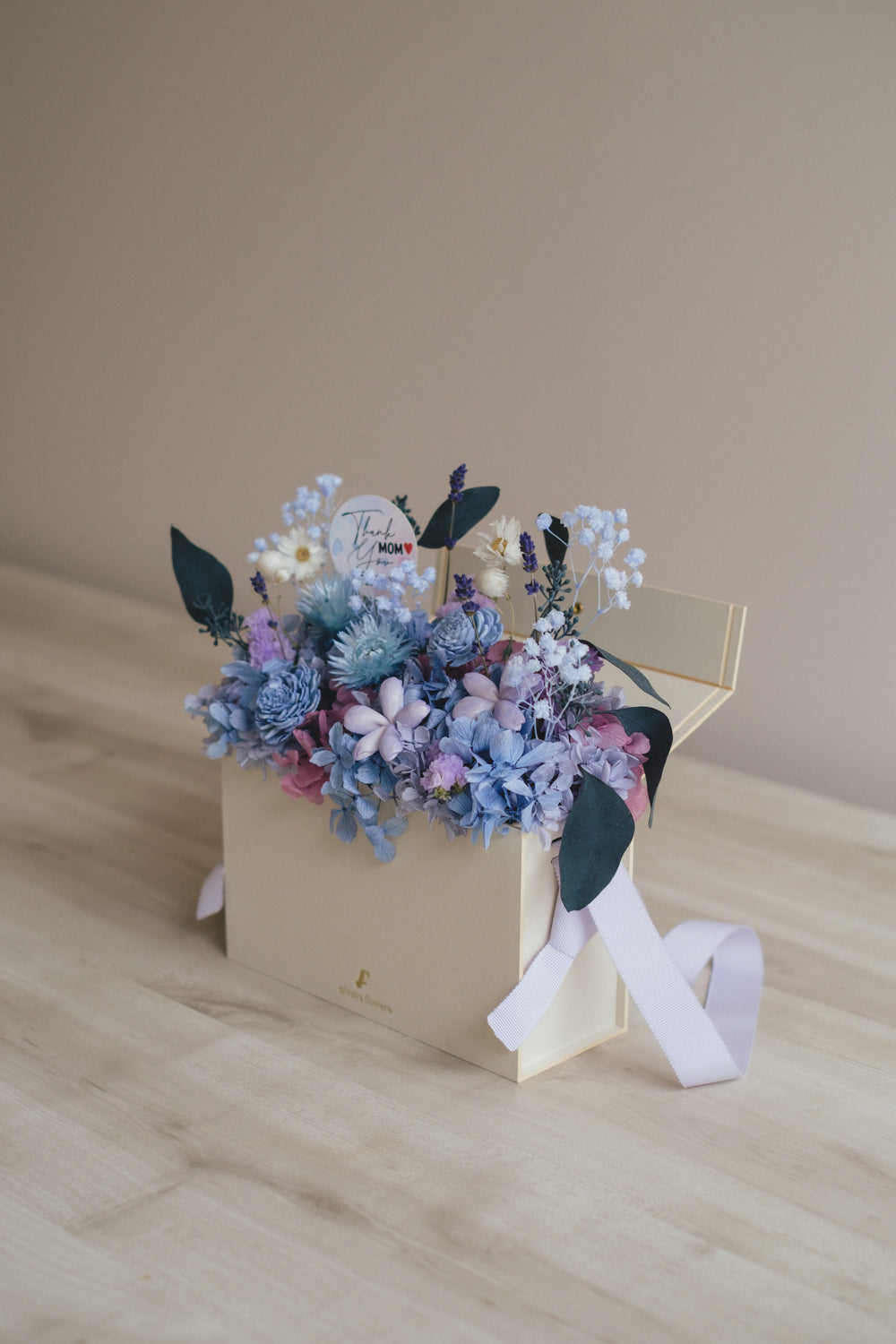 ◆母の日限定◆Flower BAG No.1/フラワーバッグアレンジ 5 Mom’s Colors Blue/ブルー ドライ&プリザーブドフラワー