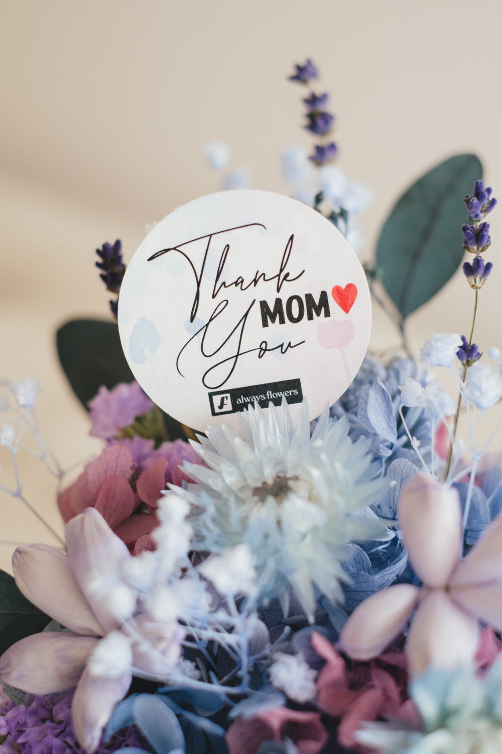 ◆母の日限定◆Flower BAG No.2/カゴバッグアレンジ 5 Mom’s Colors Blue/ブルー ドライ&プリザーブドフラワー