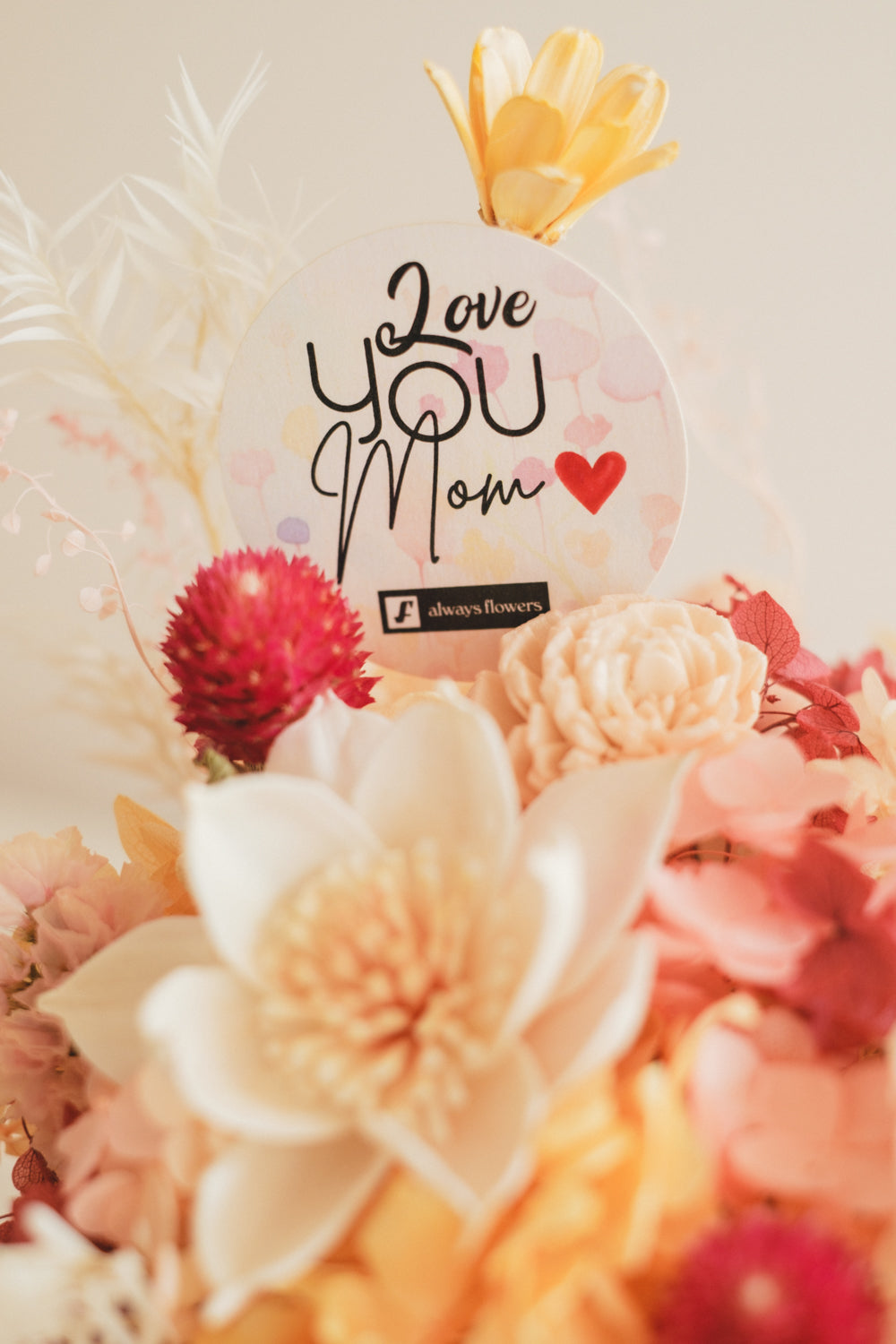 ◆母の日限定◆Flower BAG No.2/カゴバッグアレンジ 5 Mom’s Colors Orange/ドライ&プリザーブドフラワー