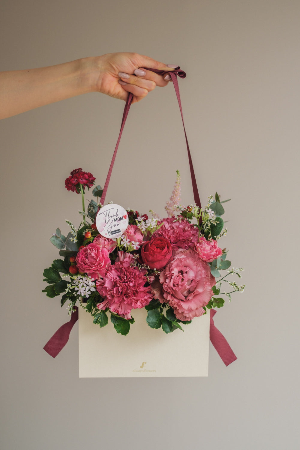 ◆母の日限定◆Flower BAG No.1/フラワーバッグアレンジ マムズラヴ/カーネーション 生花