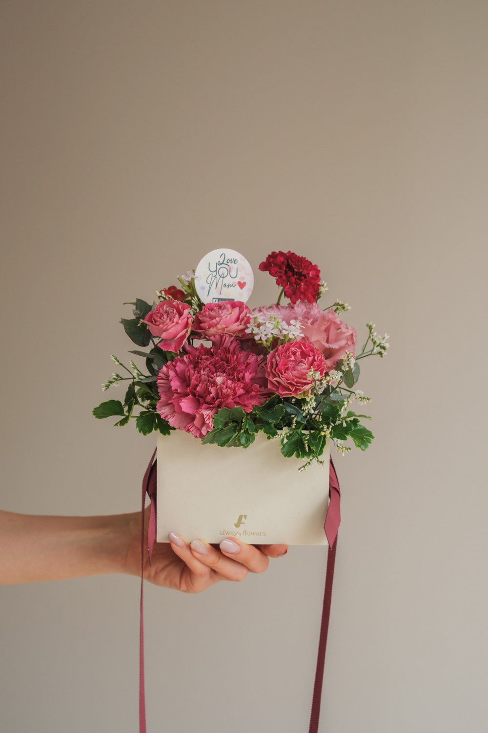 ◆母の日限定◆Flower BAG No.1/フラワーバッグアレンジ マムズラヴ/カーネーション 生花