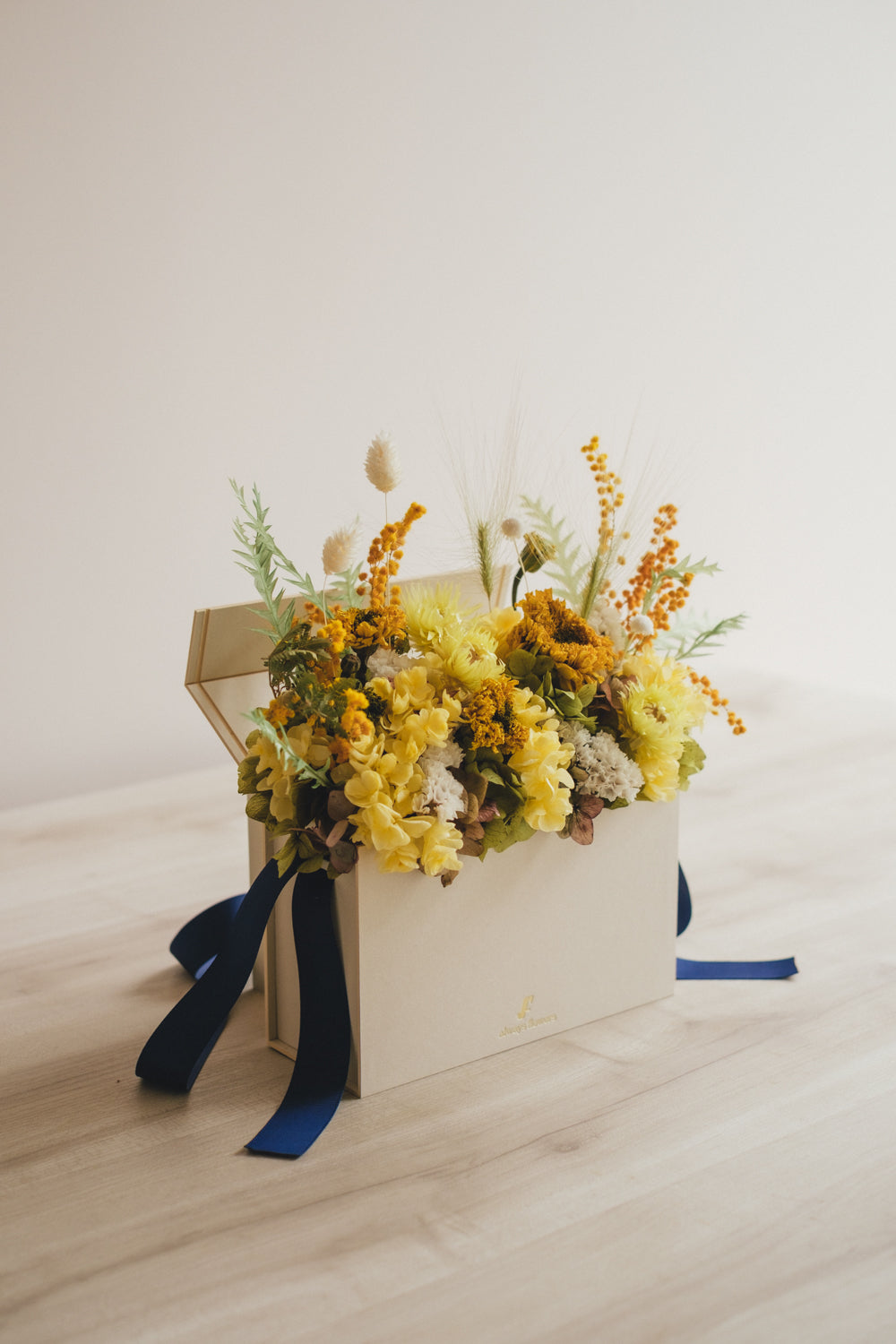 ◆季節限定◆Flower BAG No.1/フラワーバッグアレンジ イエローブリーズ/ドライ&プリザーブドフラワー/父の日ギフト
