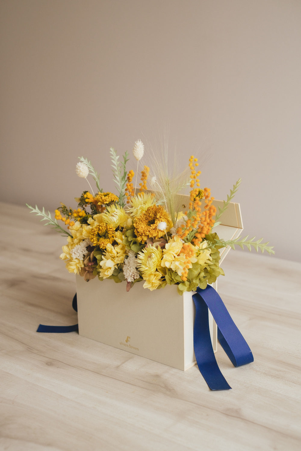 ◆季節限定◆Flower BAG No.1/フラワーバッグアレンジ イエローブリーズ/ドライ&プリザーブドフラワー/父の日ギフト
