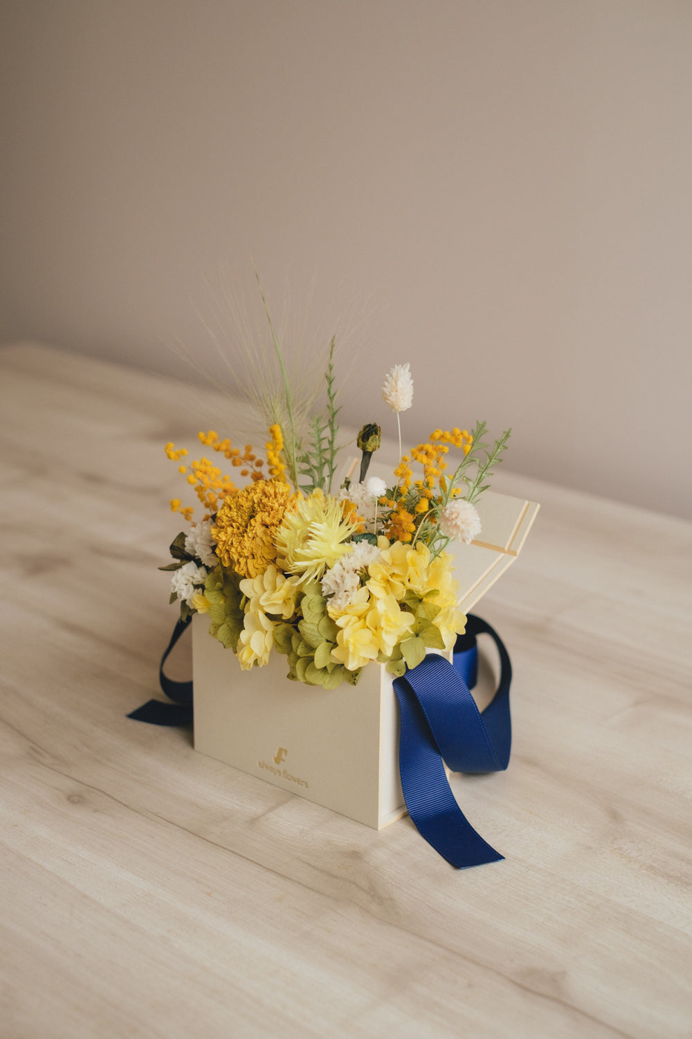 ◆季節限定◆Flower BAG No.1/フラワーバッグアレンジ イエローブリーズ/ドライ&プリザーブドフラワー/父の日ギフト