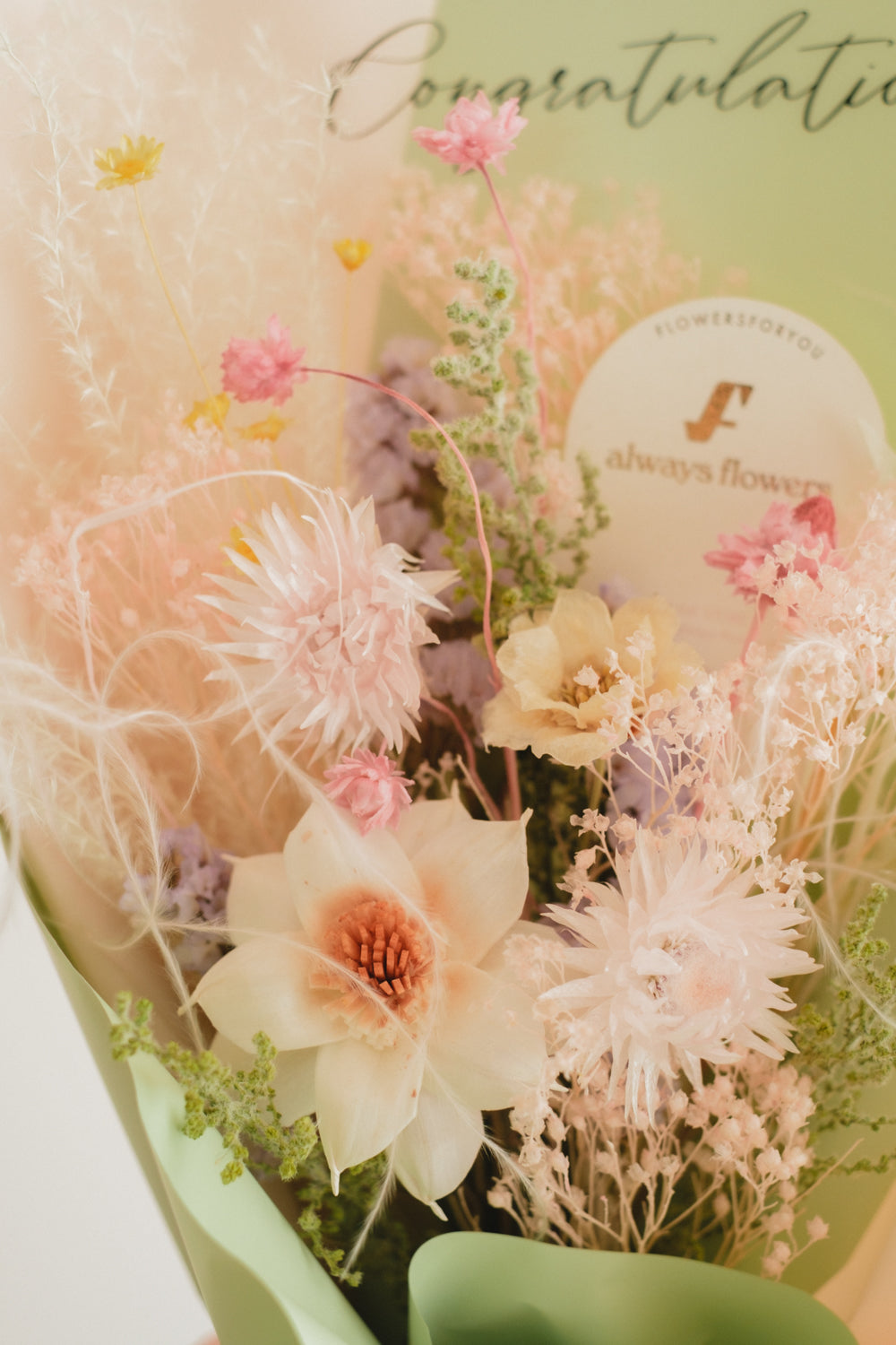 NEW◆Message Bouquet/メッセージブーケ フレーバーミント/ドライ・プリザーブドフラワー