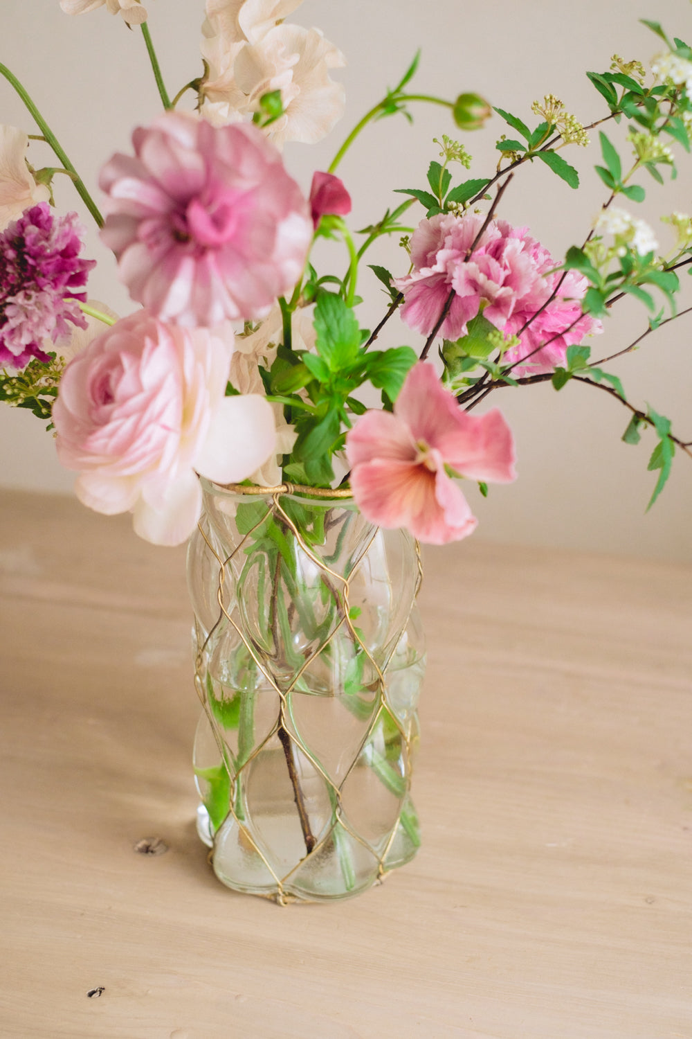 Flower Vase/花器・フラワーベース ネットコートグラス