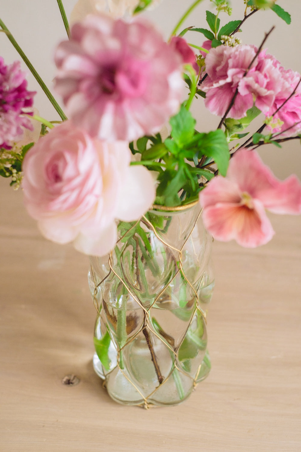 Flower Vase/花器・フラワーベース ネットコートグラス