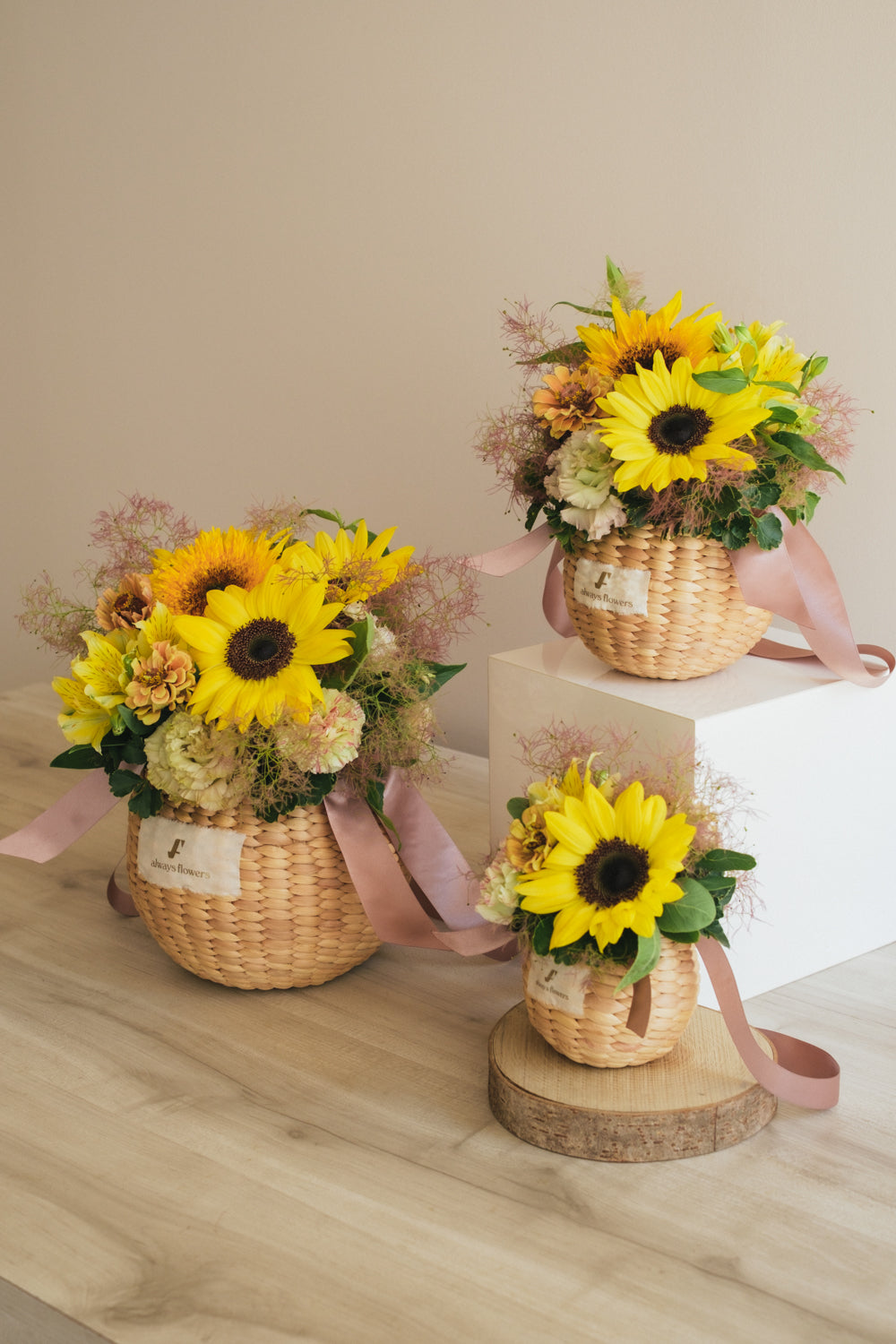 ◆6/2-7/31お届け限定◆Flower BAG No.2/フラワーバッグアレンジ イエロースモーク/生花