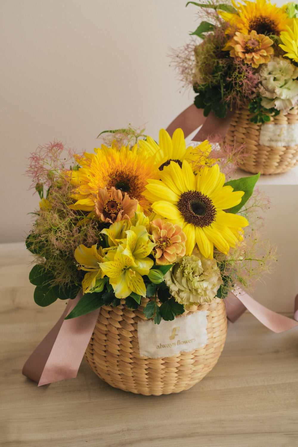 ◆6/2-7/31お届け限定◆Flower BAG No.2/フラワーバッグアレンジ イエロースモーク/生花