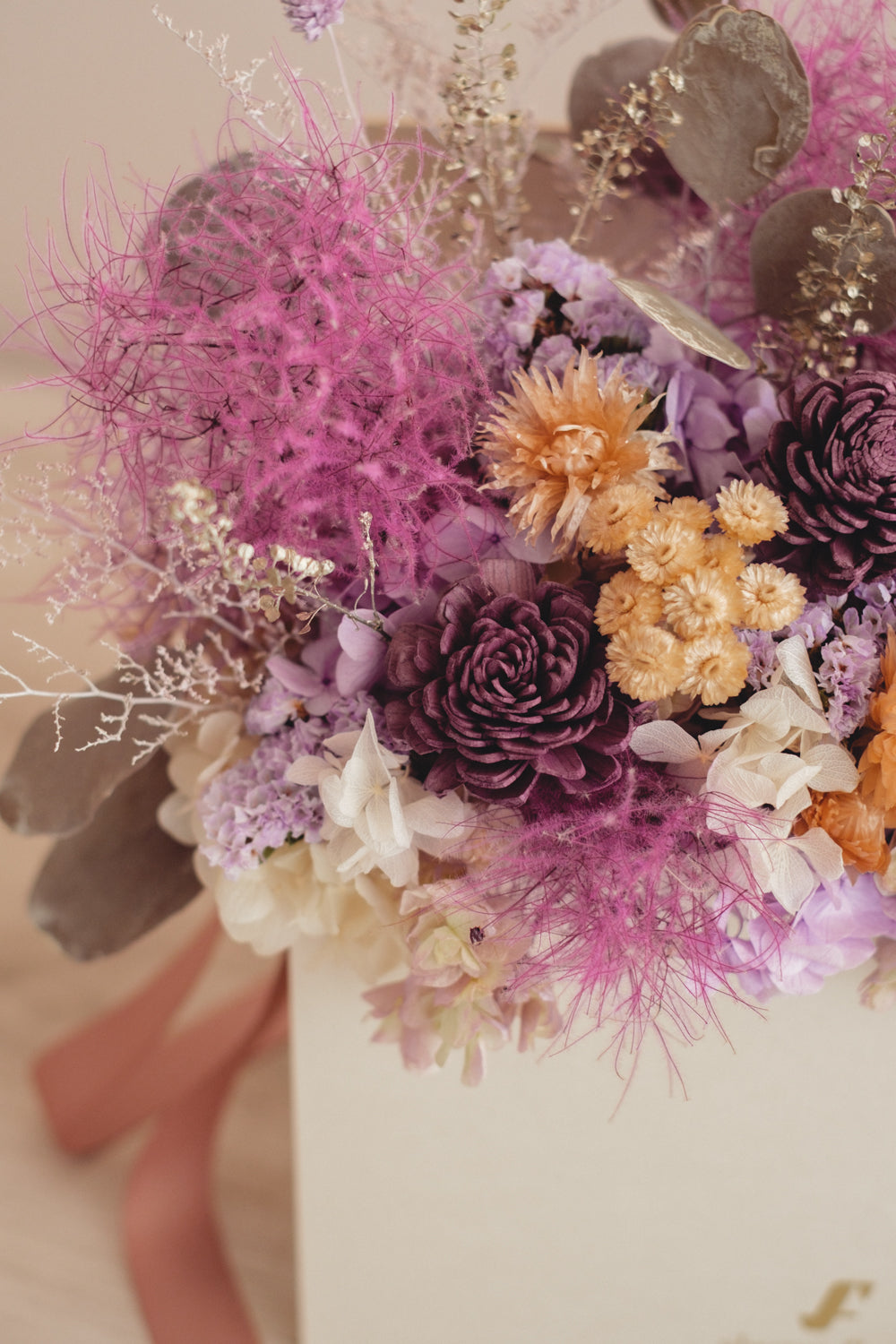 季節限定◆Flower BAG No.1/フラワーバッグアレンジ スモーキーラブ/ドライ&プリザーブドフラワー