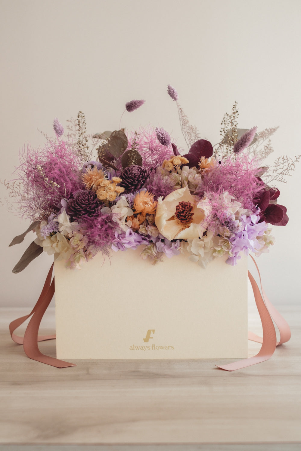 季節限定◆Flower BAG No.1/フラワーバッグアレンジ スモーキーラブ/ドライ&プリザーブドフラワー