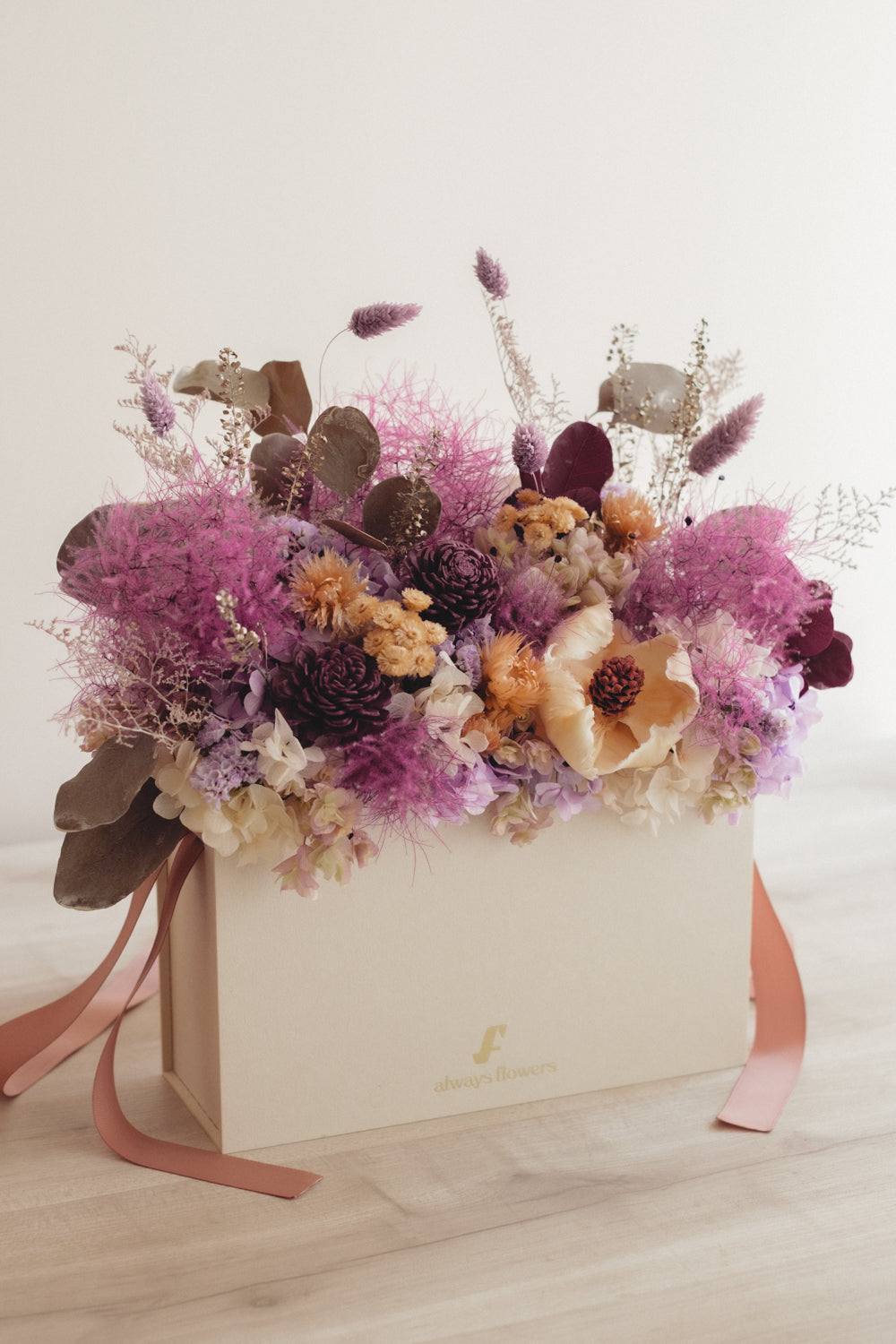 季節限定◆Flower BAG No.1/フラワーバッグアレンジ スモーキーラブ/ドライ&プリザーブドフラワー