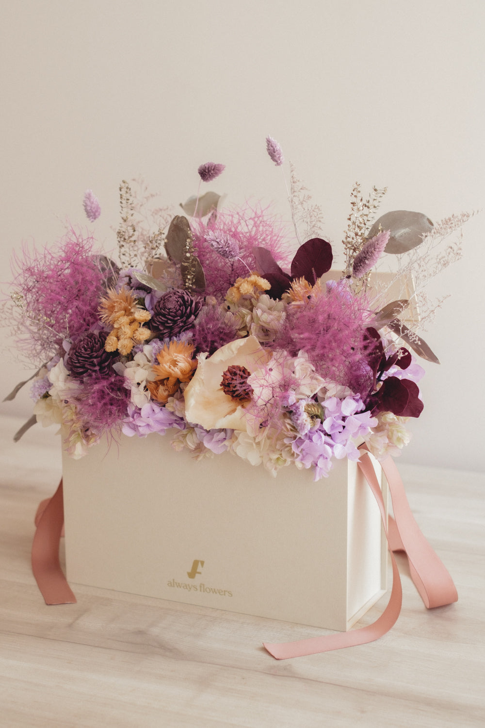 季節限定◆Flower BAG No.1/フラワーバッグアレンジ スモーキーラブ/ドライ&プリザーブドフラワー