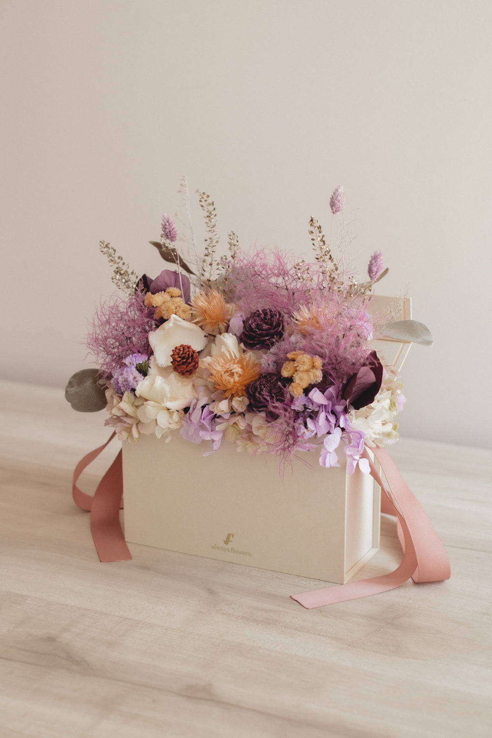 季節限定◆Flower BAG No.1/フラワーバッグアレンジ スモーキーラブ/ドライ&プリザーブドフラワー