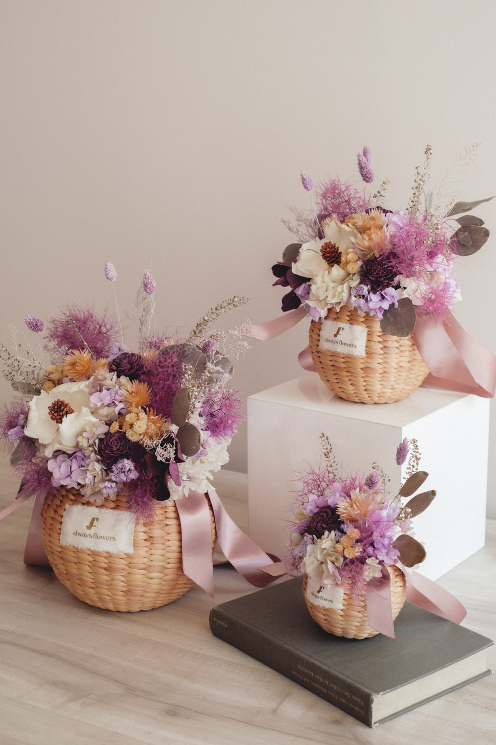 ◆季節限定◆Flower BAG No.2/フラワーバッグアレンジ スモークビター/ドライ&プリザーブドフラワー