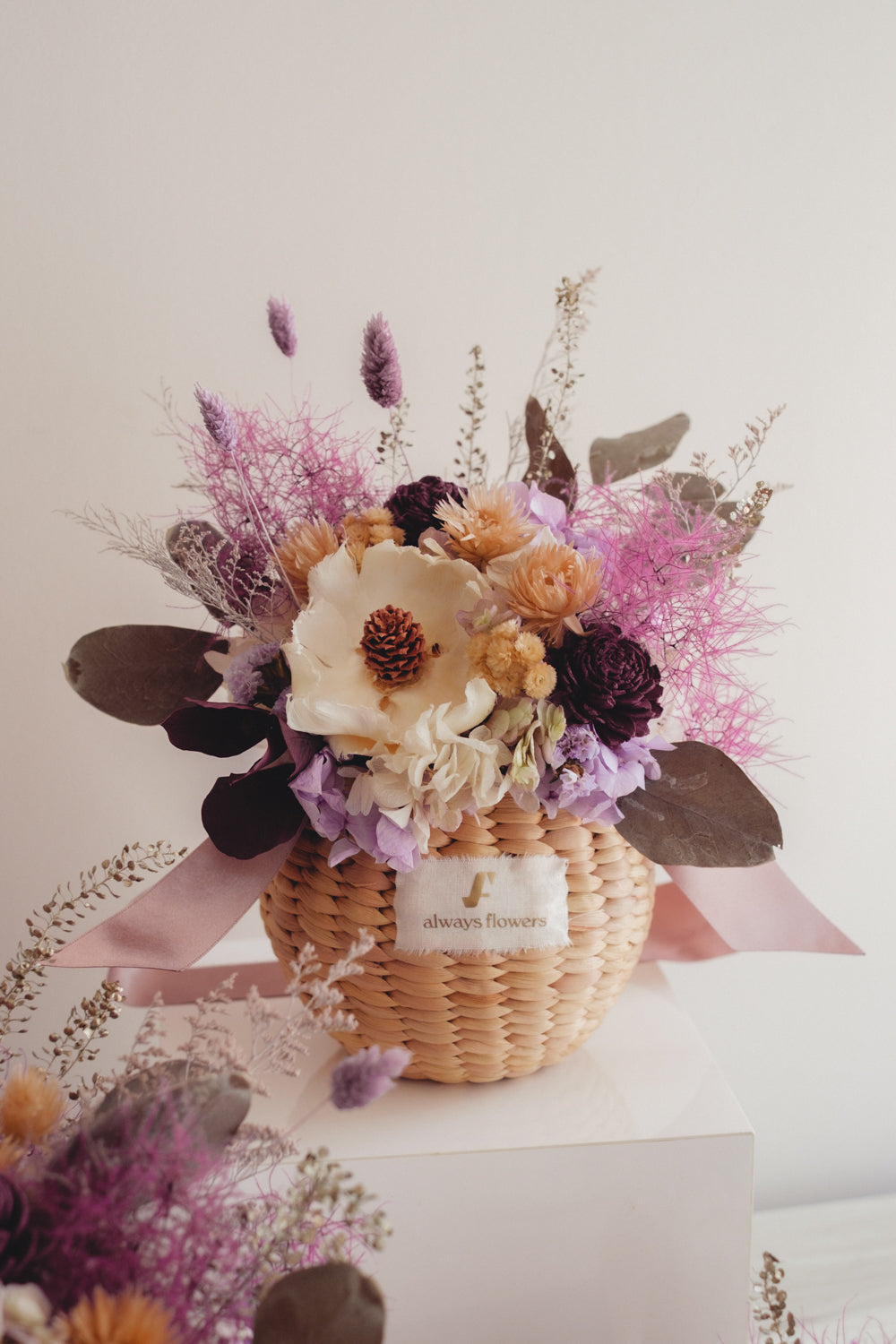 ◆季節限定◆Flower BAG No.2/フラワーバッグアレンジ スモークビター/ドライ&プリザーブドフラワー