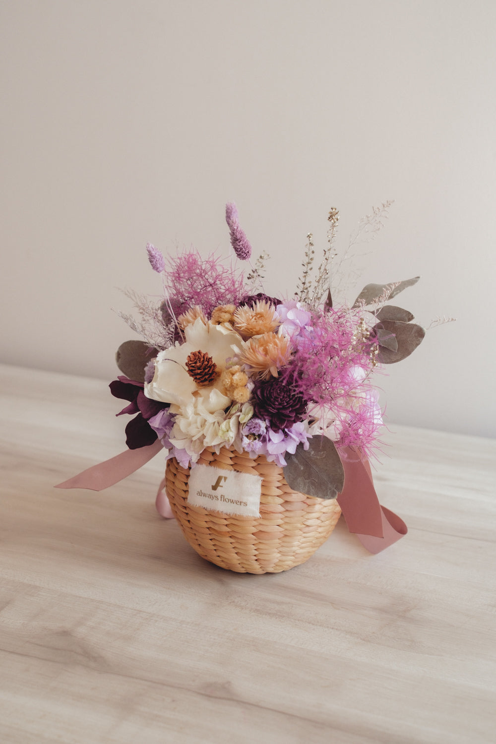 ◆季節限定◆Flower BAG No.2/フラワーバッグアレンジ スモークビター/ドライ&プリザーブドフラワー