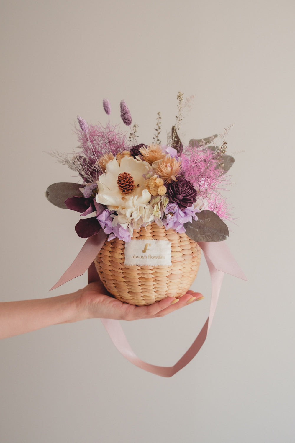 ◆季節限定◆Flower BAG No.2/フラワーバッグアレンジ スモークビター/ドライ&プリザーブドフラワー