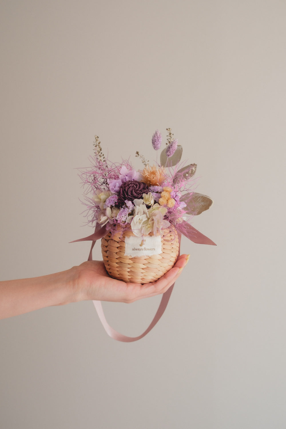 ◆季節限定◆Flower BAG No.2/フラワーバッグアレンジ スモークビター/ドライ&プリザーブドフラワー