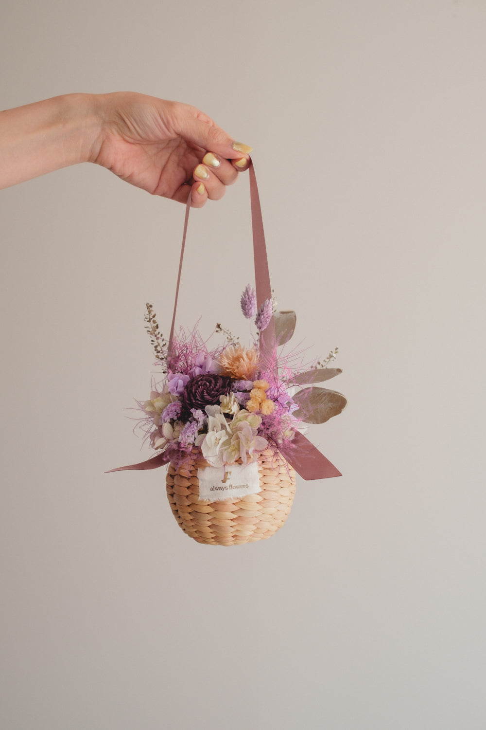 ◆季節限定◆Flower BAG No.2/フラワーバッグアレンジ スモークビター/ドライ&プリザーブドフラワー