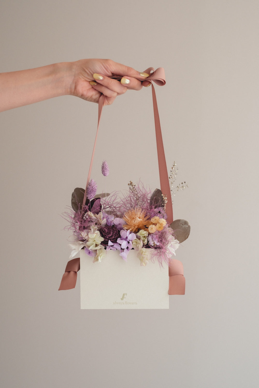 季節限定◆Flower BAG No.1/フラワーバッグアレンジ スモーキーラブ/ドライ&プリザーブドフラワー