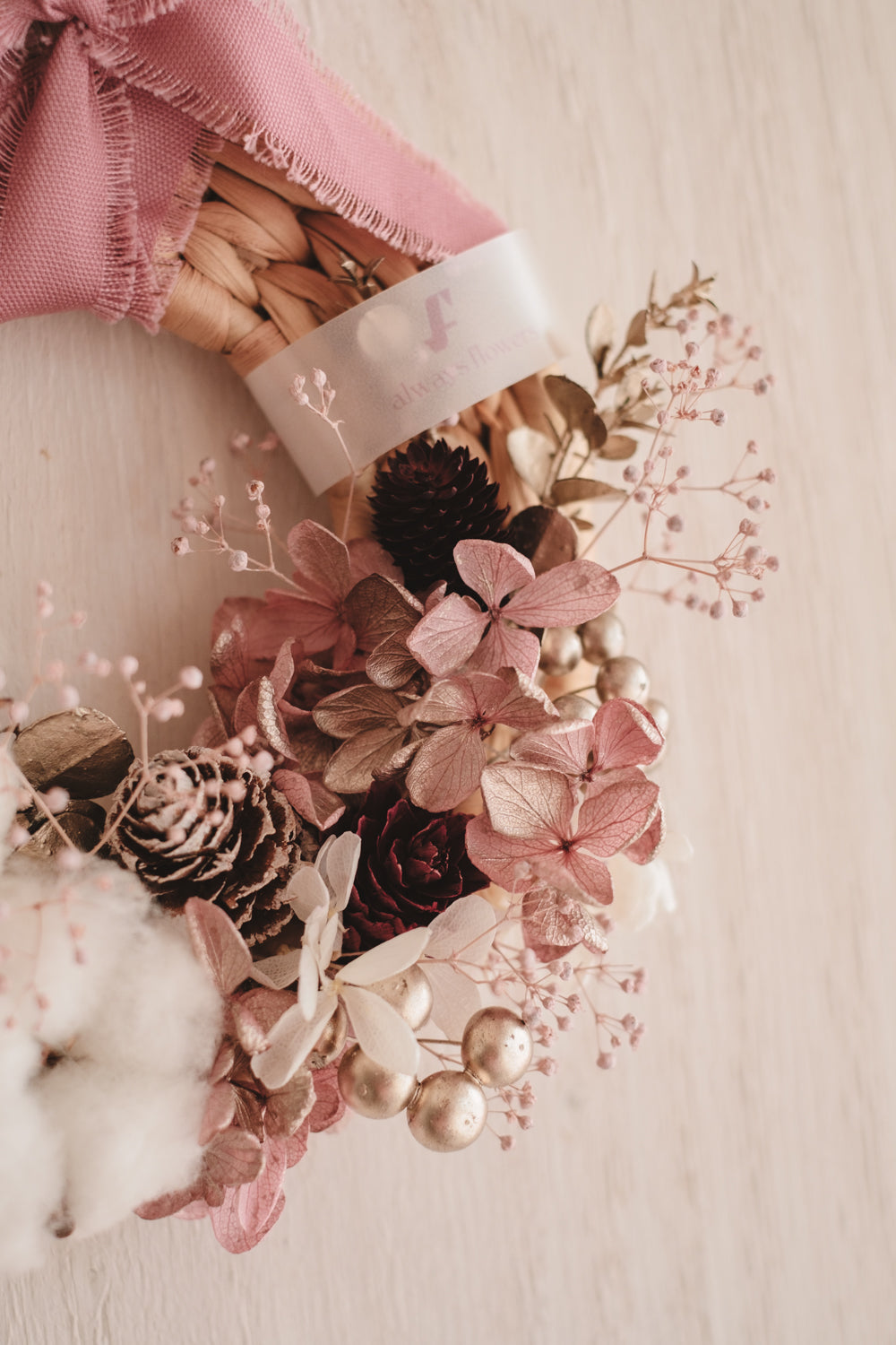クリスマス限定◆Flower BAG No.1/フラワーバッグアレンジ ミスティーフォレスト/ドライフラワー&プリザーブドフラワー