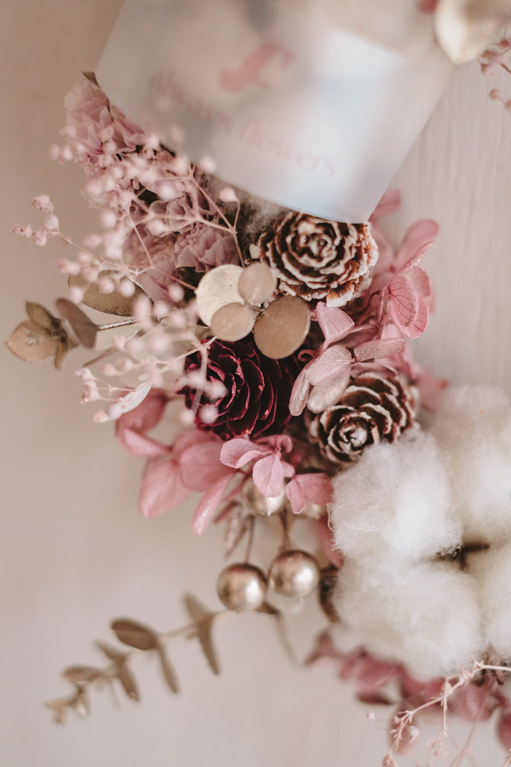 クリスマス限定◆Flower BAG No.1/フラワーバッグアレンジ ミスティーフォレスト/ドライフラワー&プリザーブドフラワー