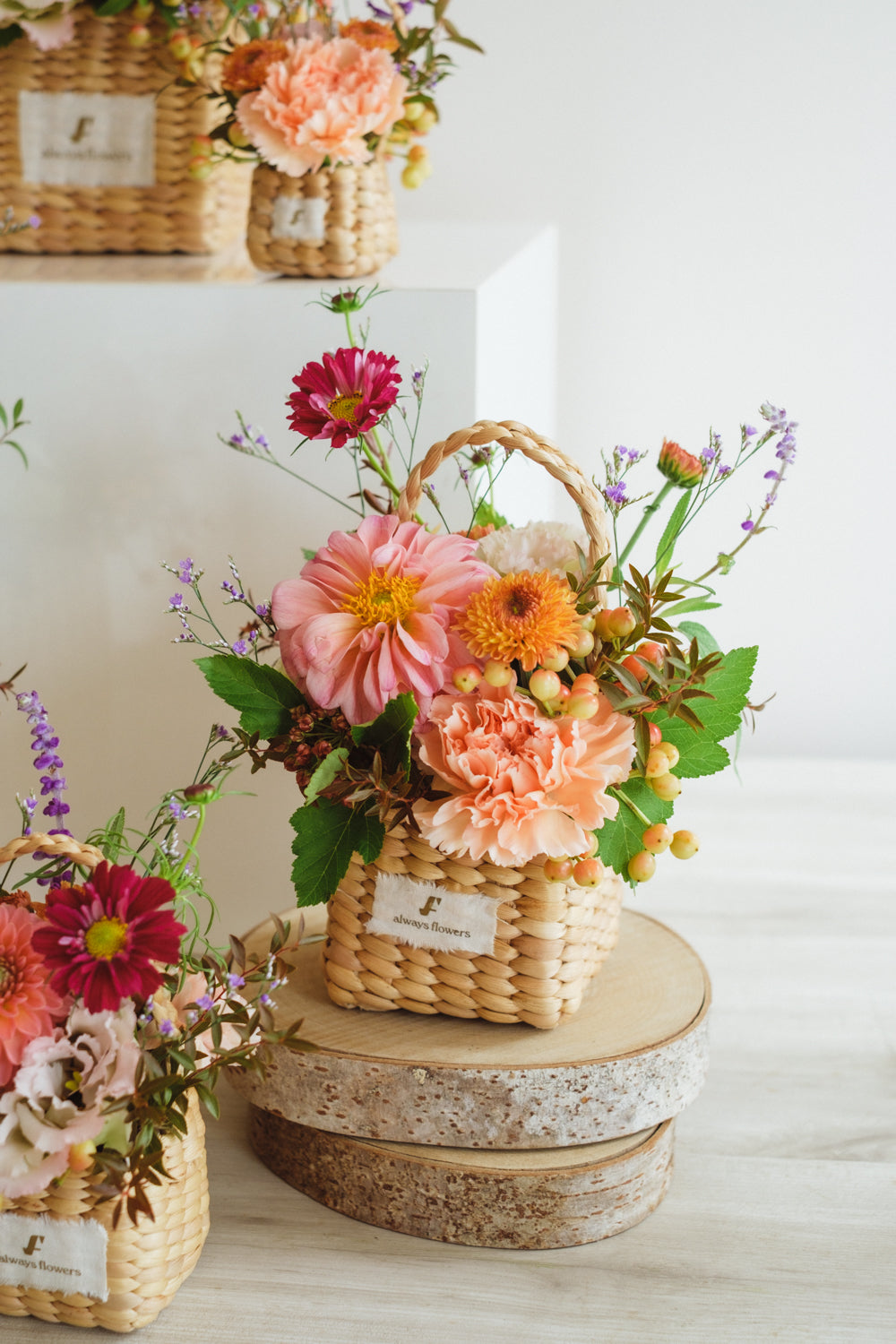 ◆10/4-11/30お届け限定◆Flower BAG No.3/フラワーバッグアレンジ ダリアチャーム/生花