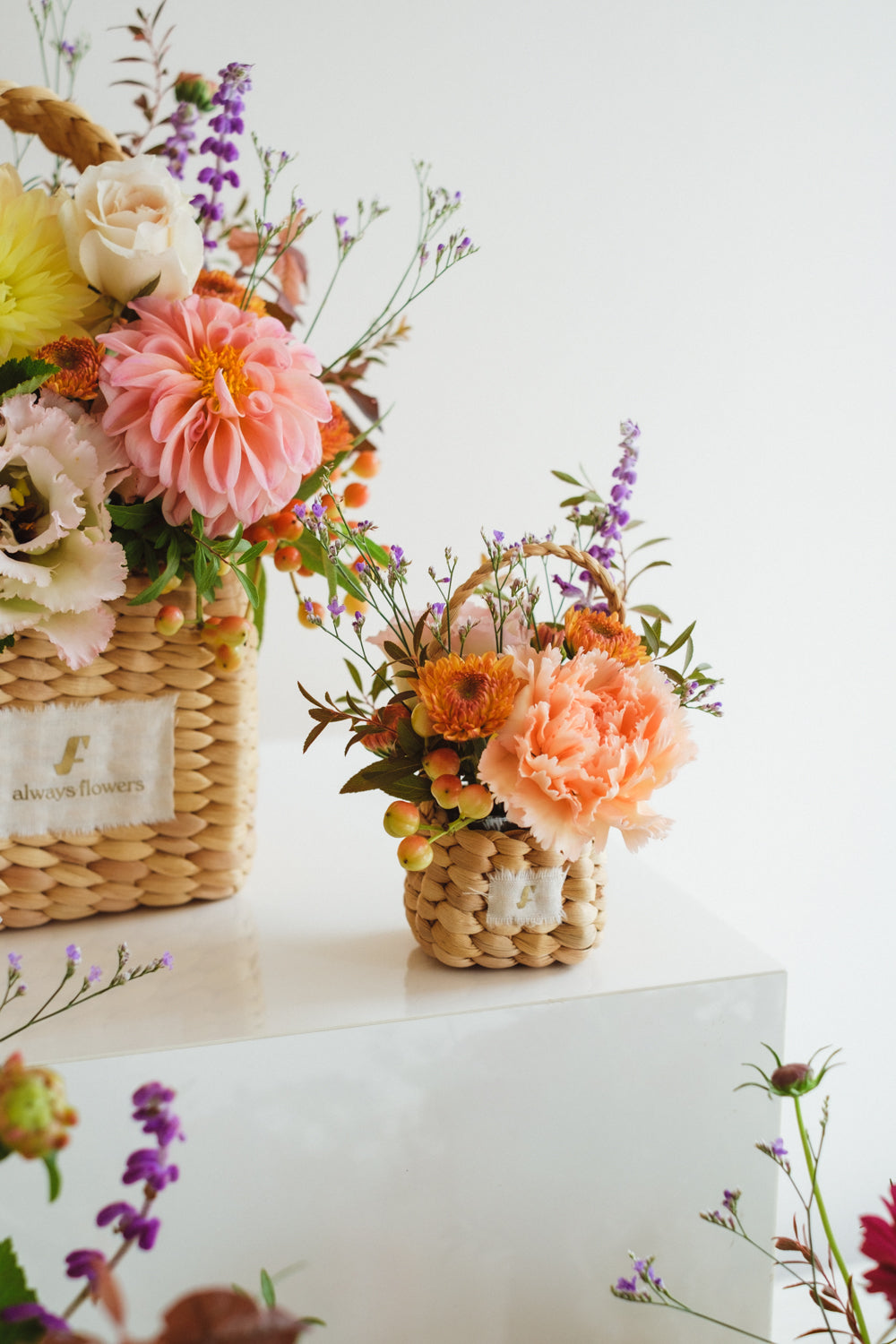 ◆10/4-11/30お届け限定◆Flower BAG No.3/フラワーバッグアレンジ ダリアチャーム/生花
