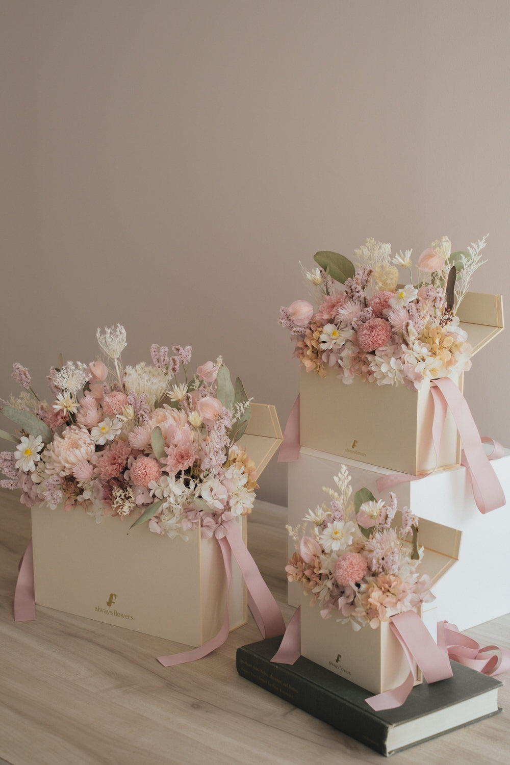 ◆NEW◆Flower BAG No.1/フラワーバッグアレンジ つむぎ/ドライ&プリザーブドフラワー