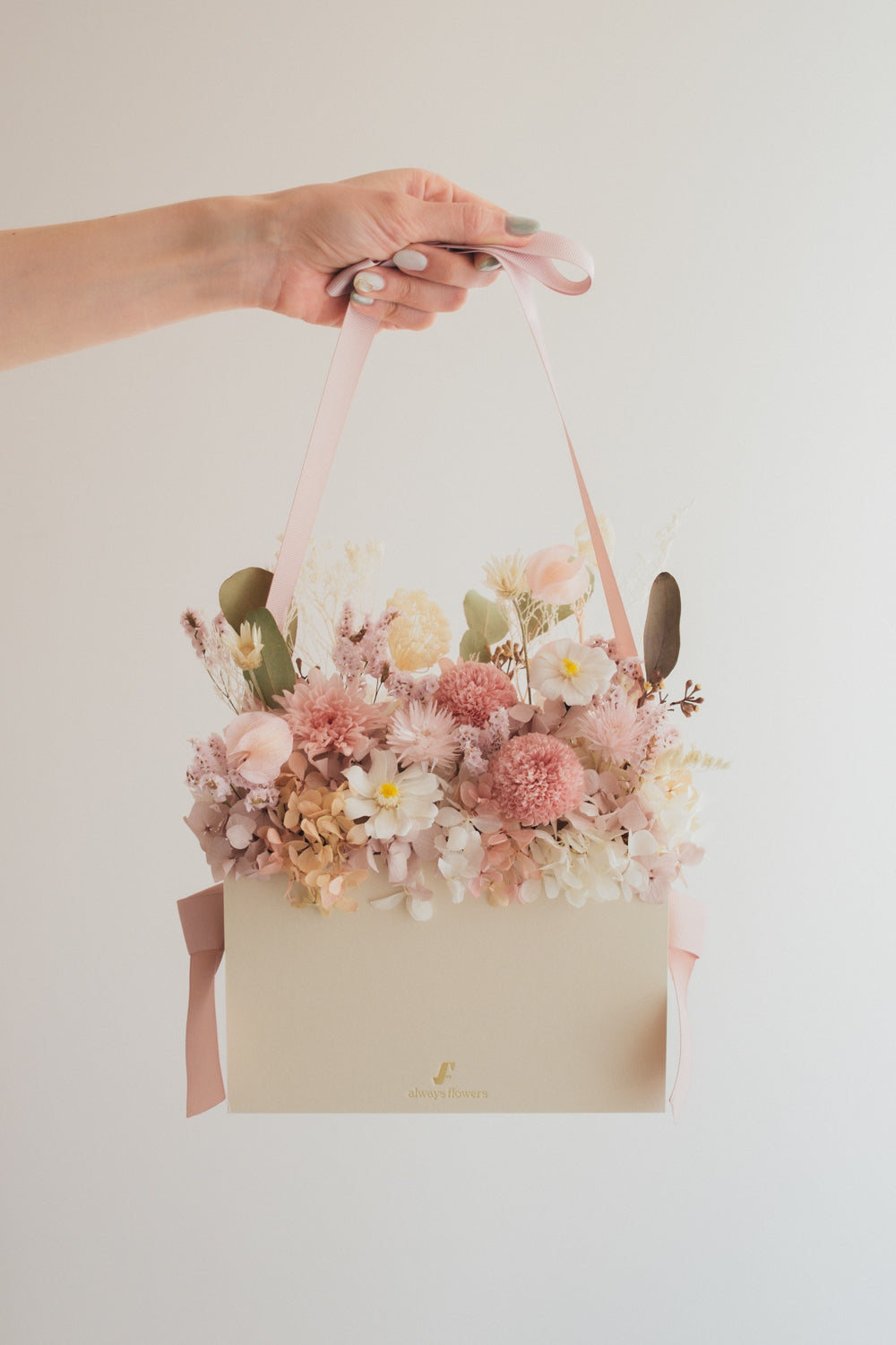 ◆NEW◆Flower BAG No.1/フラワーバッグアレンジ つむぎ/ドライ&プリザーブドフラワー