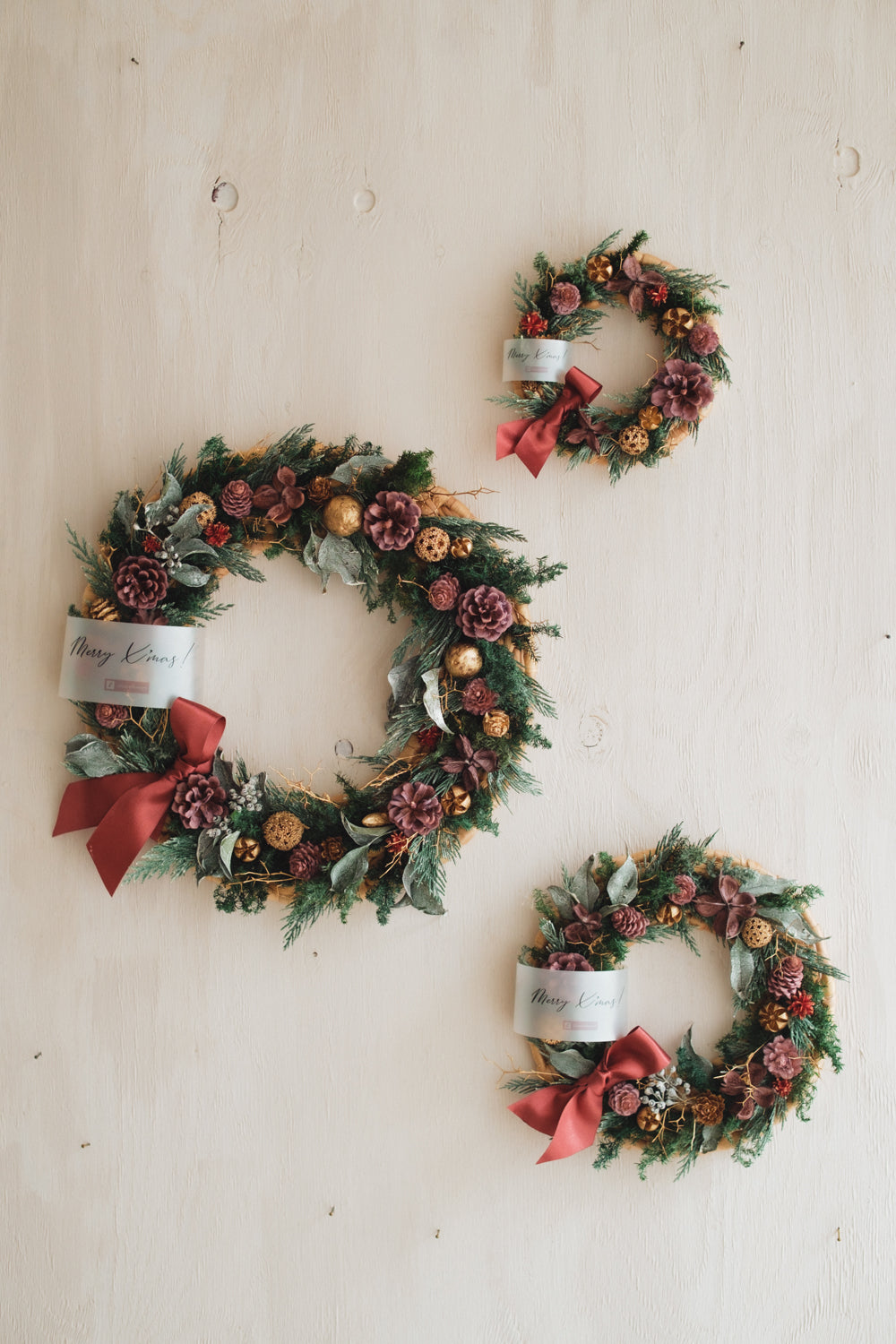 ◆11/12からお届け可能・クリスマス限定◆Disc Wreath/ディスクリース フォレストノエル/ドライフラワー&プリザーブドフラワー